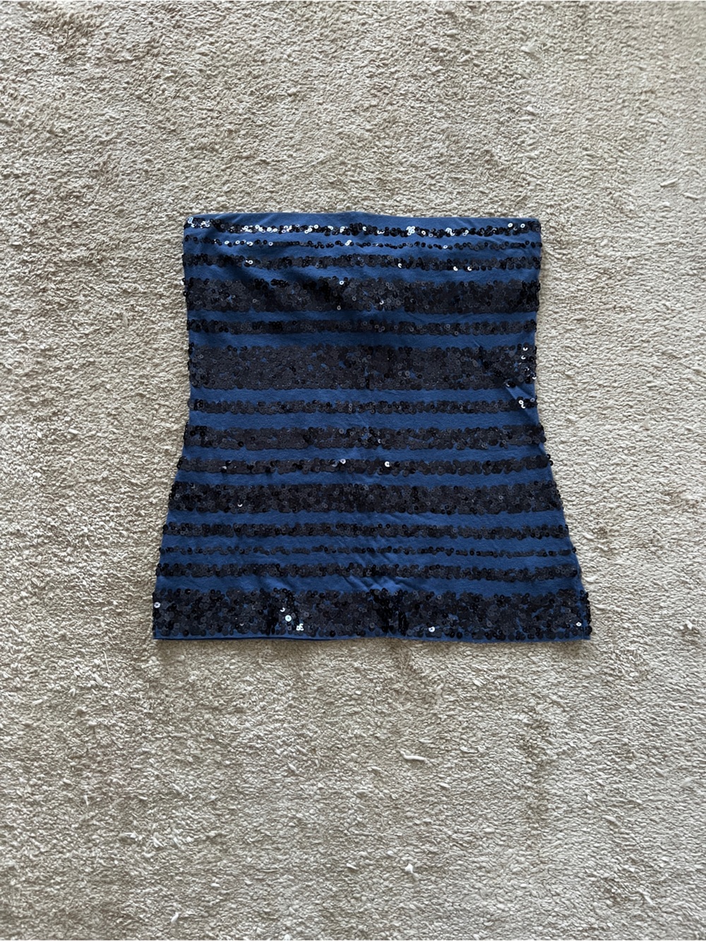 Express Navy Blue sequin tube top